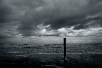 storm over sea