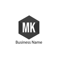 Initial Letter MK Logo Template Design