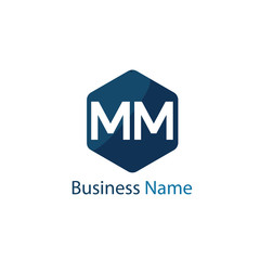 Initial Letter MM Logo Template Design