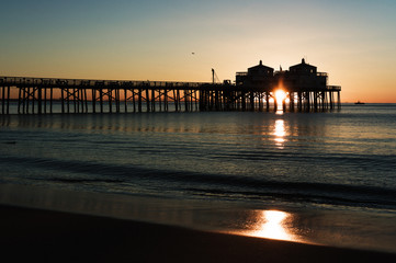 Obraz premium Early Morning Walk in Malibu