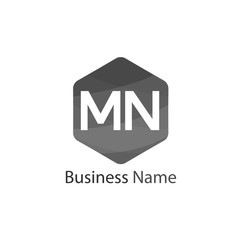 Initial Letter MN Logo Template Design