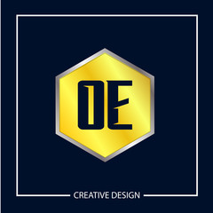 Initial Letter OE Logo Template Design
