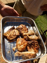 BBQ grilled chicken, lunch