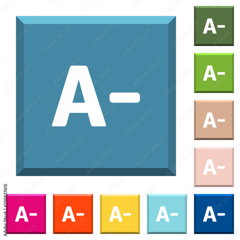 Poster decrease font size white icons on edged square buttons
