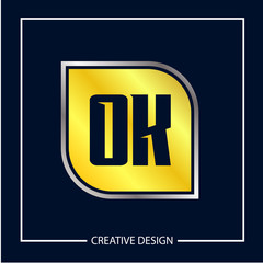 Initial Letter OK Logo Template Design