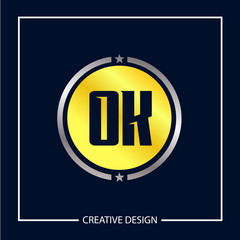 Initial Letter OK Logo Template Design