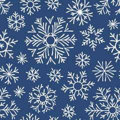 Christmas seamless doodle pattern