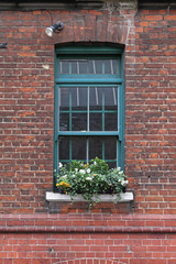 Fototapeta na wymiar Red Brick Window London
