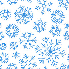 Christmas seamless doodle pattern