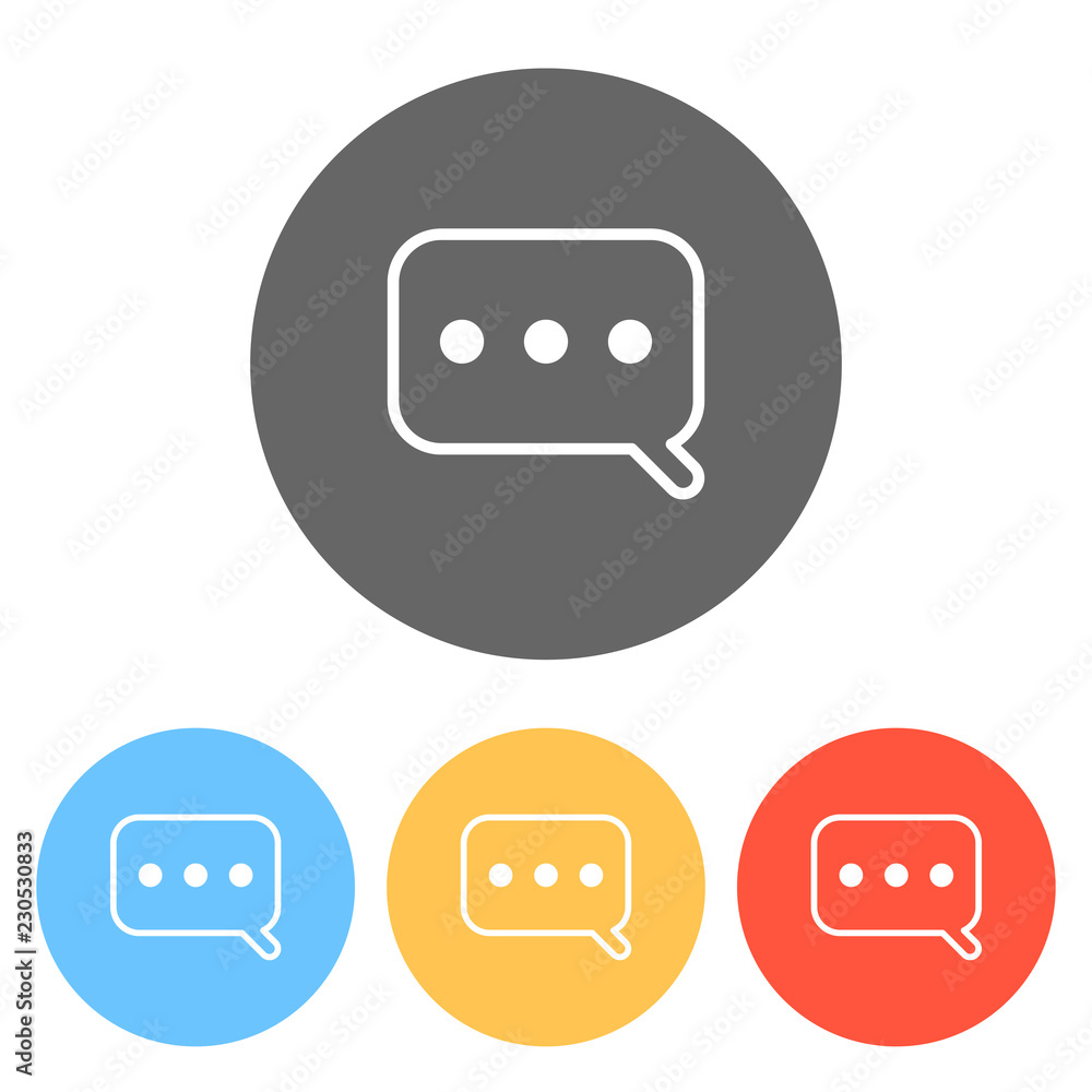 Poster simple text cloud. linear, thin outline. set of white icons on c