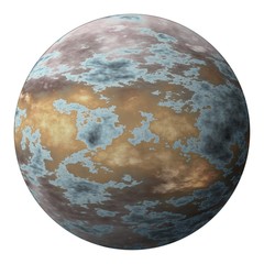 Fantasy planet illustration isolated on white background