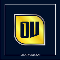 Initial Letter OV Logo Template Design