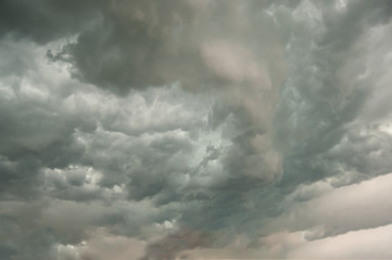 Fototapeta na wymiar Dramatic sky, all cloud, stormy, windy, wild sky