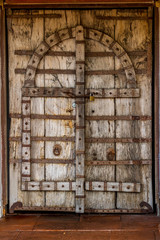 closed old wooden doors