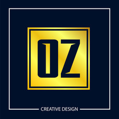 Initial Letter OZ Logo Template Design