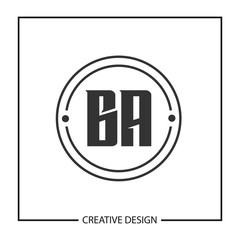 Initial Letter BA Logo Template Design