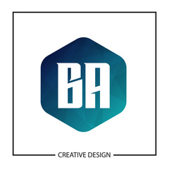 Initial Letter BA Logo Template Design