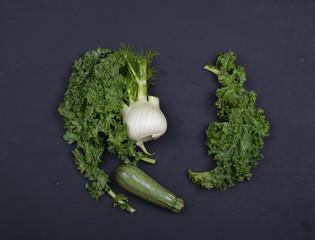 Organic vegetables.