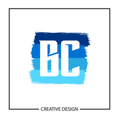 Initial Letter BC Logo Template Design