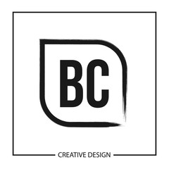 Initial Letter BC Logo Template Design