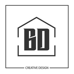 Initial Letter BD Logo Template Design