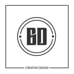 Initial Letter BD Logo Template Design