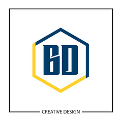 Initial Letter BD Logo Template Design