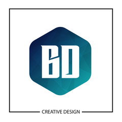 Initial Letter BD Logo Template Design
