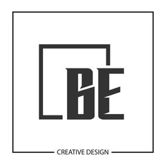 Fototapeta premium Initial Letter BE Logo Template Design