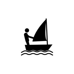 paralympic, sail icon. Element of disabled human in sport icon for mobile concept and web apps. Detailed paralympic, sail icon can be used for web and mobile