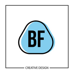 Initial Letter BF Logo Template Design