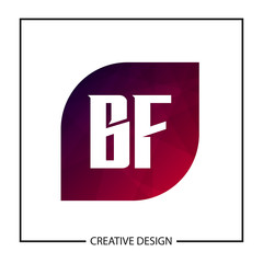 Initial Letter BF Logo Template Design