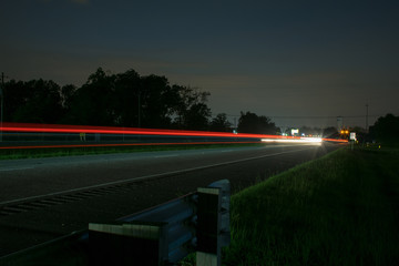 highway light trails
