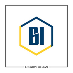 Initial Letter BI Logo Template Design