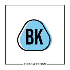 Initial Letter BK Logo Template Design