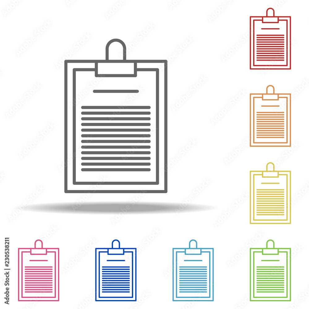 Poster clipboard icon. elements of plastic syrgery in multi color style icons. simple icon for websites, we