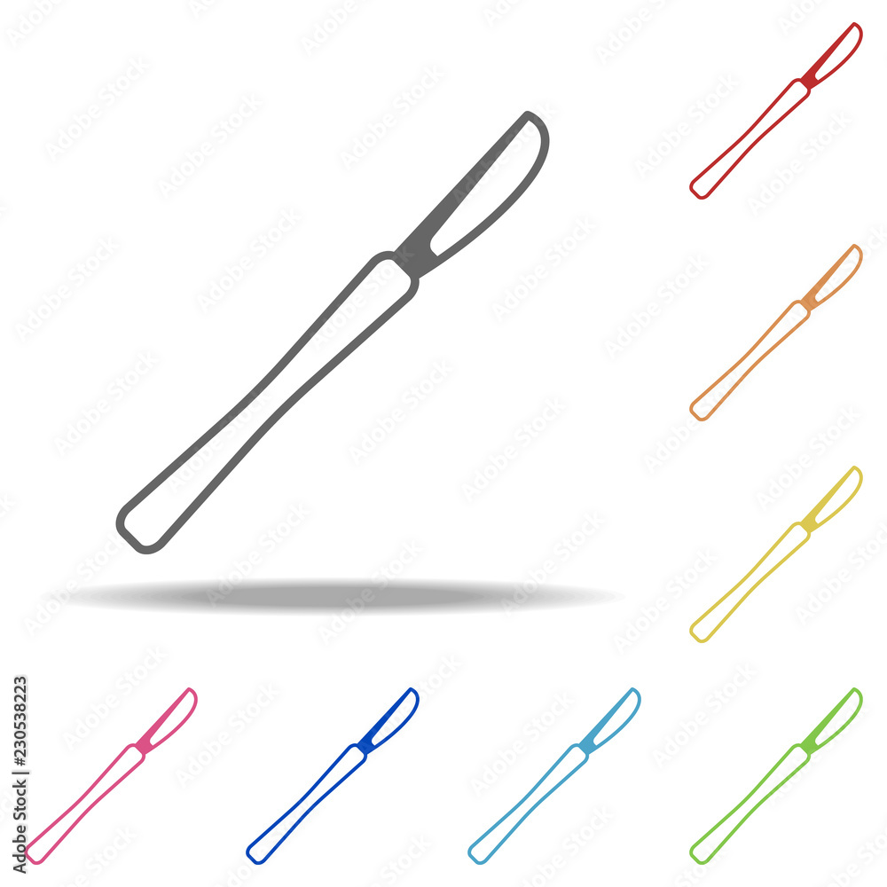 Poster blade icon. elements of plastic syrgery in multi color style icons. simple icon for websites, web de