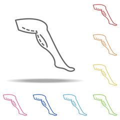 leg icon. Elements of plastic syrgery in multi color style icons. Simple icon for websites, web design, mobile app, info graphics