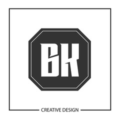 Fototapeta premium Initial Letter BK Logo Template Design