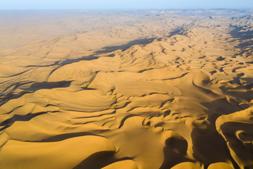 Fototapeta na wymiar high angle overlooking sand dunes