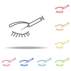 injection eyelid icon. Elements of plastic syrgery in multi color style icons. Simple icon for websites, web design, mobile app, info graphics