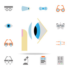 contact lens illustration icon. optometry icons universal set for web and mobile