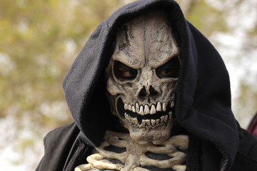 Close up Grim Reaper face