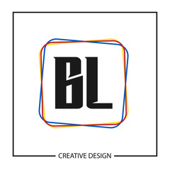 Initial Letter BL Logo Template Design