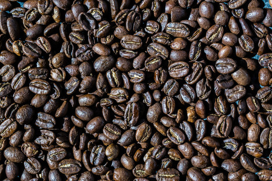 close up of coffee beans 