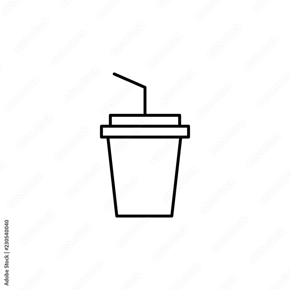 Poster drink, soda icon. element of food icon. thin line icon for website design and development, app devel