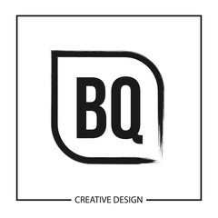 Initial Letter BQ Logo Template Design