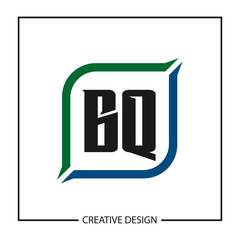 Initial Letter BQ Logo Template Design