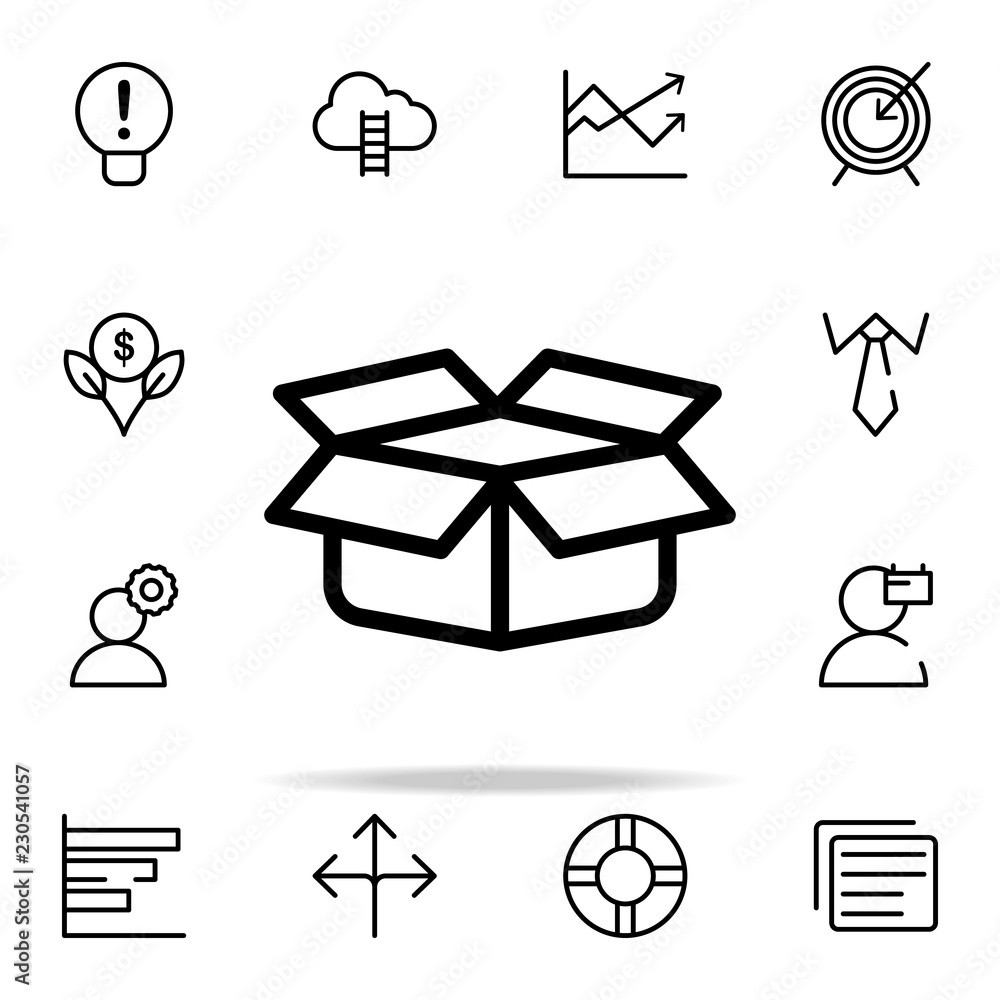 Poster open box icon. startups icons universal set for web and mobile