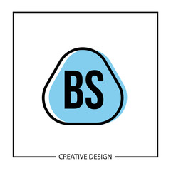 Initial Letter BS Logo Template Design